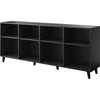 Cama Meble Baldai - Faro Komoda 200x42x82 Matinė Juoda Ir Ąžuolo Medžiaga