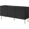 Cama Meble Saugojimo Spinta - HOLE 152x42,5x74,5 cm Matinė Juoda
