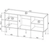 Cama Meble Saugojimo Spinta - HOLE 152x42,5x74,5 cm Matinė Juoda