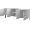 Cama Meble Saugojimo Skrynia - HOLE 190x40,5x74,5 cm, Balta Matinė