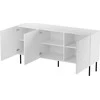 Cama Meble Saugojimo Spinta - Jungle 152x40,5x74,5, Balta, Juoda