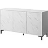Cama Meble Komoda - Marmo 150x45x80,5 Cm Balta Matinė/Margolo Balta
