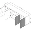 Cama Meble Kompaktiškas Staliukas - Cama Pafos 200x42x82 Juodas