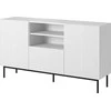 Cama Meble Baldų Komoda - Pafos Ant Juodo Plieno Rėmo 150x40x90 Cm Balta Matinė