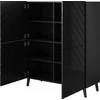 Cama Meble Knygų Lentyna - Abeto 100,5 x 40 x 121,5 Cm Juoda/Blizgi Juoda