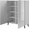 Cama Meble Knygų Lentyna - Abeto 100,5 X 40 X 121,5, Balta Blizgi