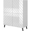 Cama Meble Knygų Lentyna - Abeto 100,5 X 40 X 121,5, Balta Blizgi