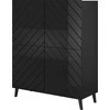 Cama Meble Knygų Lentyna - Abeto 100,5 x 40 x 121,5 Cm Juoda/Blizgi Juoda