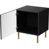 Cama Meble Naktinis Staliukas - Jungle 53.5x40.5x44 Juodas, Auksinis
