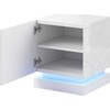 Cama Meble Naktinis Staliukas - QIU 46x41,5x53 Cm Baltas Blizgus