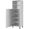 Cama Meble Sandėliavimo spinta - ABETO 60x40x176,5 cm Balta/Blizgi Balta