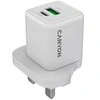 CANYON Įkroviklis jungiama į tinklą CU20AC GaN 20W 1xPD 1xQC UK Balta