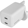 CANYON Įkroviklis jungiama į tinklą CU45AC GaN 45W 2xPD UK Balta