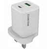 CANYON Įkroviklis jungiama į tinklą CU45AC GaN 45W 1xPD 1xQC UK Balta