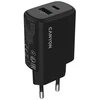 CANYON įkroviklis OnCharge 200 20W 1xPD 1xQC ES juodas
