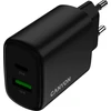 CANYON įkroviklis OnCharge 200 20W 1xPD 1xQC ES juodas