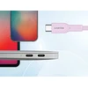 CANYON cable OnWire 60CL C-C 60W COLOR Braided 1m Rožinė