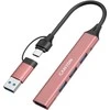 CANYON ŠAKOTUVAS DS-02 4 viename USB-A/C, rožinis