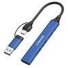 CANYON ŠAKOTUVAS DS-02 4 viename USB-A/C, mėlynas