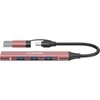 CANYON ŠAKOTUVAS DS-02 4 viename USB-A/C, rožinis
