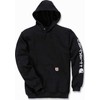 Carruzzo Carhartt Mid Signature Sleeve Logo Hoodie Juodas