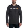 Carhartt Pagrindinio Logotipo Marškinėliai Ilgomis Rankovėmis - Carbon Heather