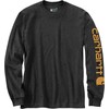 Carhartt Marškinėliai Carhartt Heavy Sleeve Logo Carbon Heather