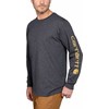 Carhartt Marškinėliai Carhartt Heavy Sleeve Logo Carbon Heather