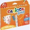 Carioca Maksi Baby Flamastria, 12 Spalvos (134326)