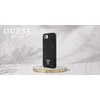 „Guess“ grūdėto karšto spaudimo bijūnų trikampio logotipo „MagSafe“ dėklas, skirtas „iPhone 16e“ - Juodas