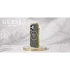 Dėklas Guess IML Metal Glitter 4G Circle Triangle MagSafe iPhone 16 rudos spalvos