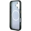 Guess IML 4G Glitter and Triangle Logo MagSafe Apple iPhone 16 dėklas telefonui juodos spalvos