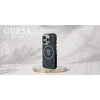 Guess IML 4G Glitter and Triangle Logo MagSafe Apple iPhone 16 Pro dėklas telefonui juodos spalvos
