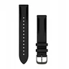 Garmin Acc, 18mm Band, Juodas Leather + Brushed Slate, WW/APAC