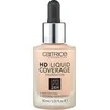 "Catrice Hd Liquid Coverage Foundation" dengiamasis makiažo pagrindas, išliekantis iki 24 val. 010 Light rusvai gelsvas 30ml