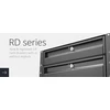 Caymon CAYMON RD220L/B Stalčius su užraktu 19" 2U stelažų spintelėms, juoda versija