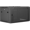 CAYMON 19" 6 vienetų rack spintelė - 450 mm (gylis), nuimama galinė panelė, juoda