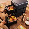 Gruzdintuvė Cecotec Double hot air fryer | Cecofry DuoLevel 10000 | Power 2400 W | Capacity 10 L | Juodas