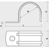 Celo 920F CELO Laikiklis pojedynczy F 20mm do kabla metalowy CNBOP 100 vnt.