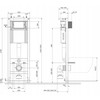 Rėmas Cersanit C689 MITO 40 MECH BUTTON JUODA MATINIS