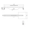 Cersanit LINEAR DRAIN SLIM TAKO 90 PLIENAS