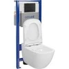 Cersanit WC komplektas S701-772 su rėmu ir juodu kilimėliu