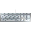 Klaviatūra Cherry KC 6000 SLIM / BE / Sidabrinis/Baltas