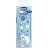 CHICCO 00012098000000 Fluoro dantų pasta + šepetėlis + dėklas Indigo rinkinys 6-36 m