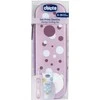 CHICCO 00012098100000 Fluoro dantų pasta + šepetėlis + dėklas Lila 6-36 m