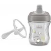 Chicco Puodelis su twardym ustnikiem 200ml pilka 6m+