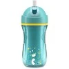 Puodelis niekapek termicz ze słomką 266ml turkus 14m+