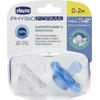 Chicco PhysioForma Mini Soft Mėlyna Silikoninis čiulptukas 0-2 mėnesių 2 vienetai