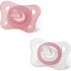 Chicco PhysioForma Mini minkštas silikoninis čiulptukas čiulptukas 2-6 mėnesių 2 vienetai baltos ir rožinės spalvos