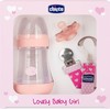 Chicco Dovanų rinkinys naujagimei su buteliuku ir čiulptuku